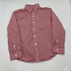 Vineyard Vines boys' red gingham button down shirt size 6